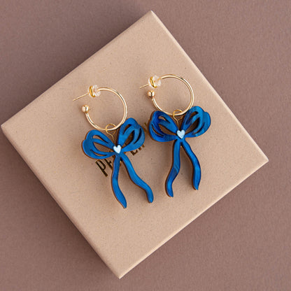 Bow Hoop Earrings