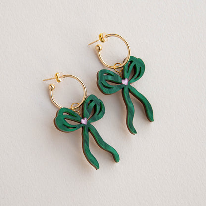 Bow Hoop Earrings