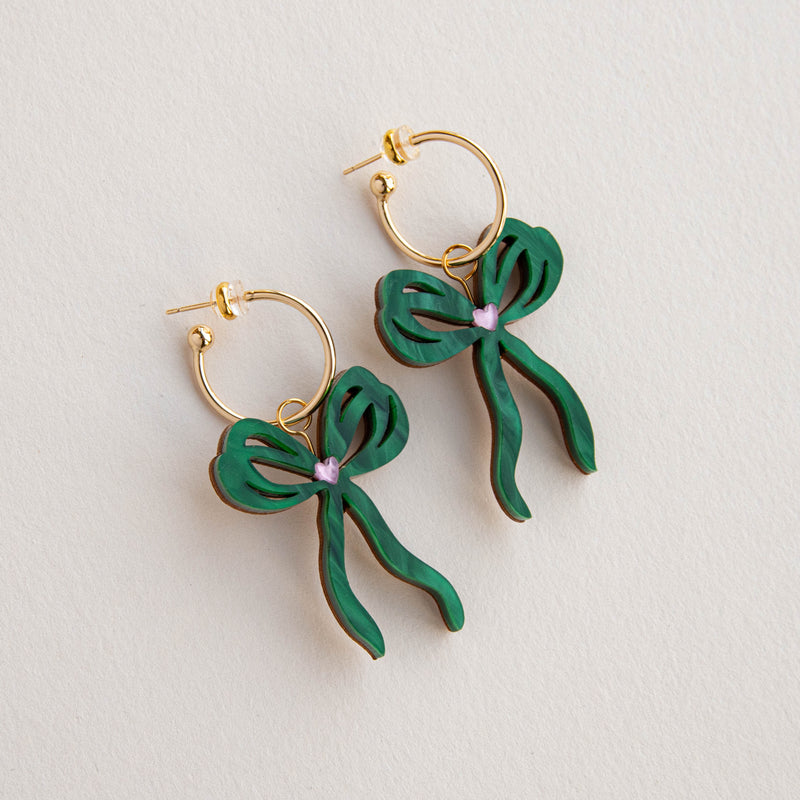 Bow Hoop Earrings
