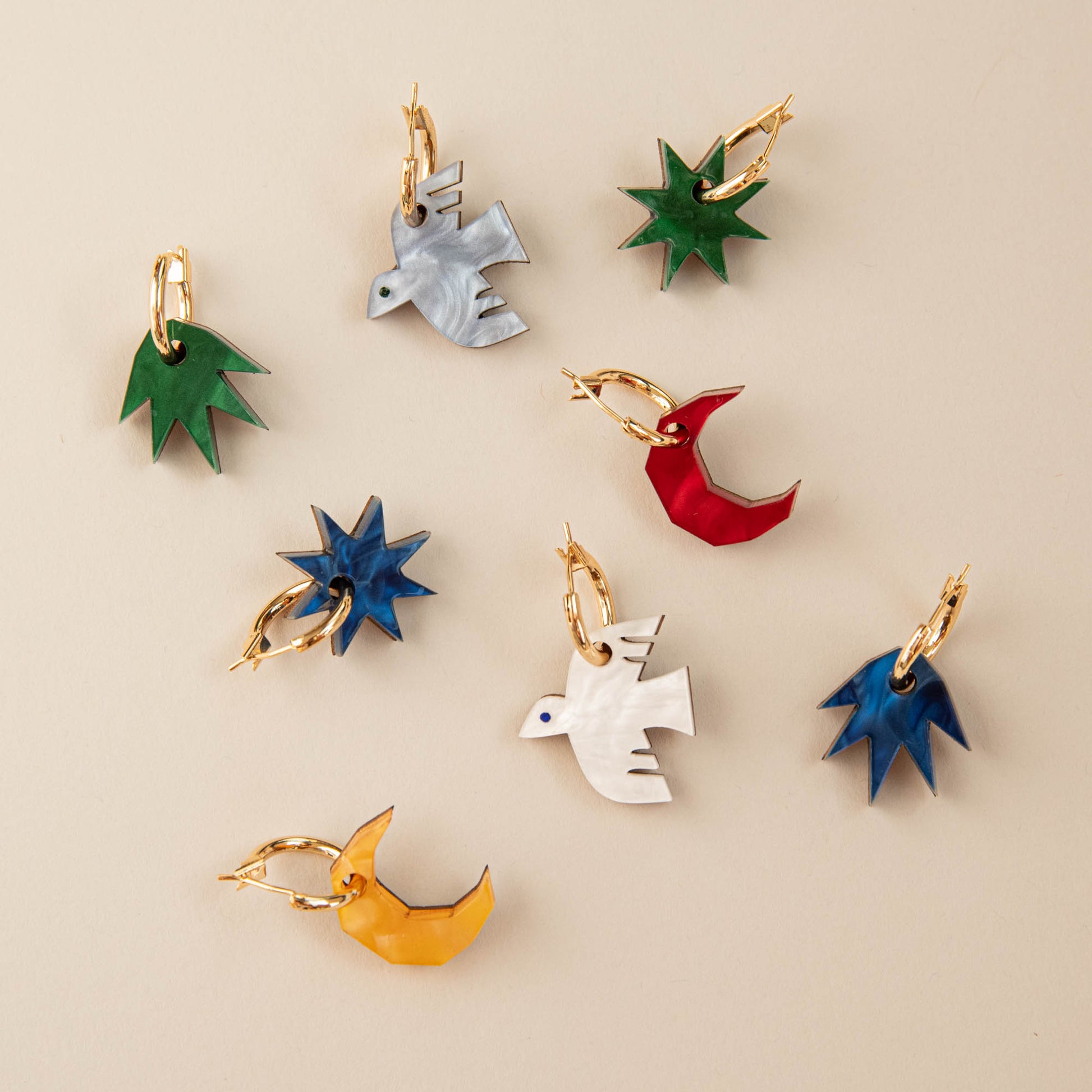Create Your Own Collage Hoop Earrings - Mix & Match