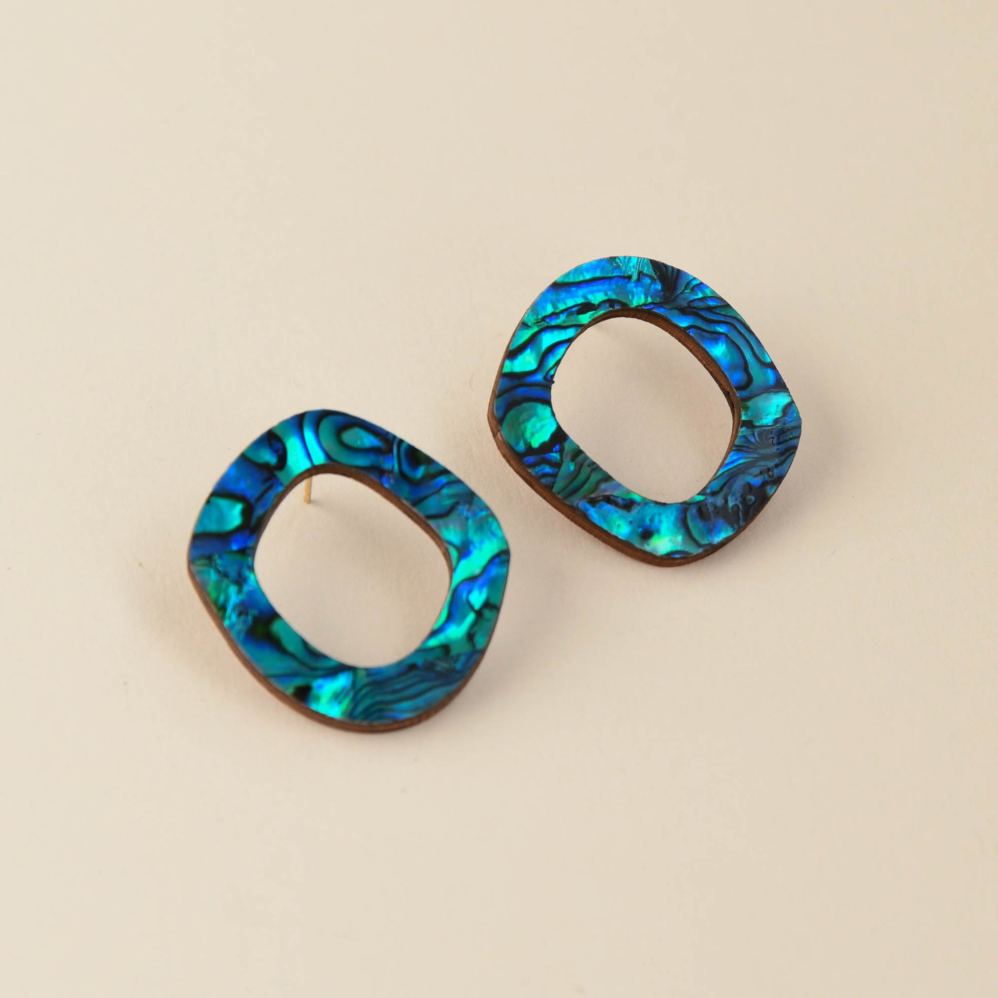 Rounded Form Stud Earrings - Large