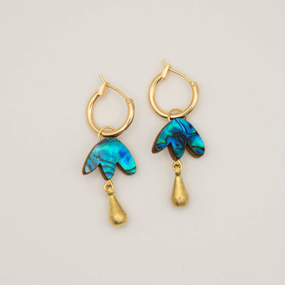 Petal Drop Hoop Earrings