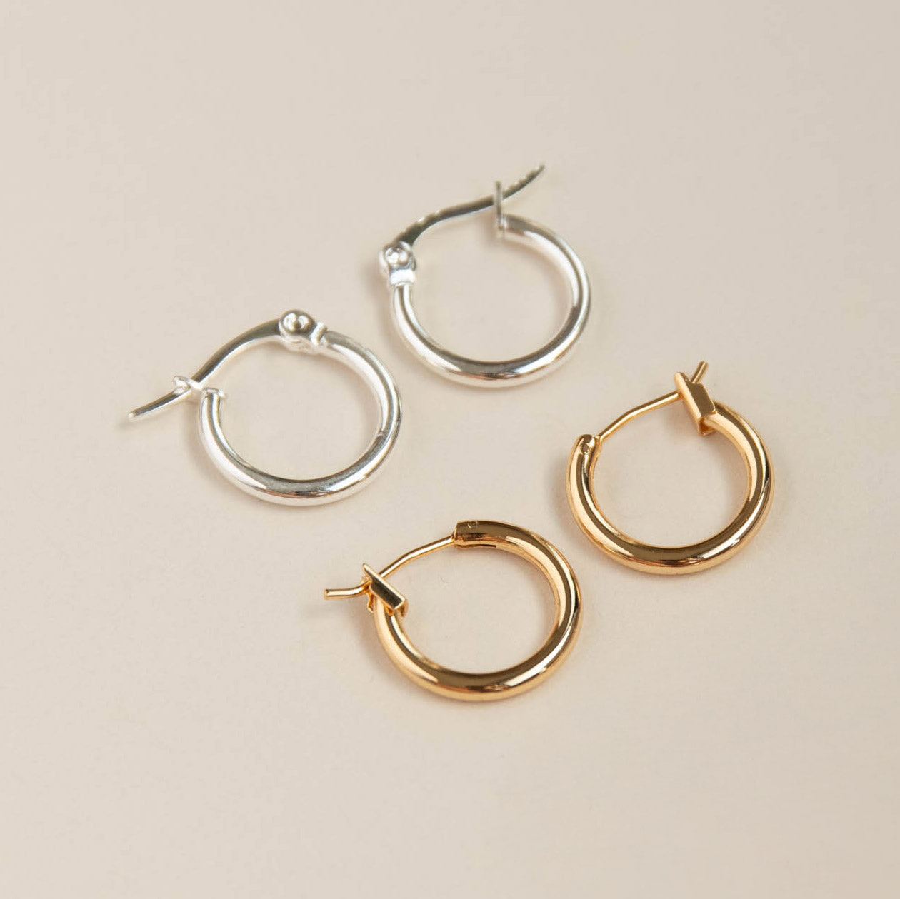 Little Loop Hoop Earrings in Silver or Gold