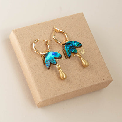 Petal Drop Hoop Earrings