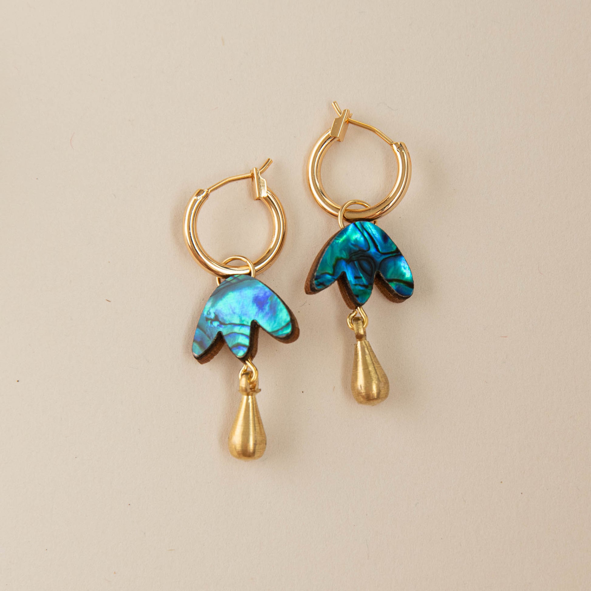 Petal Drop Hoop Earrings