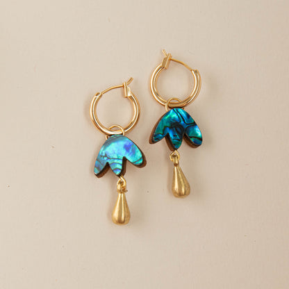 Petal Drop Hoop Earrings