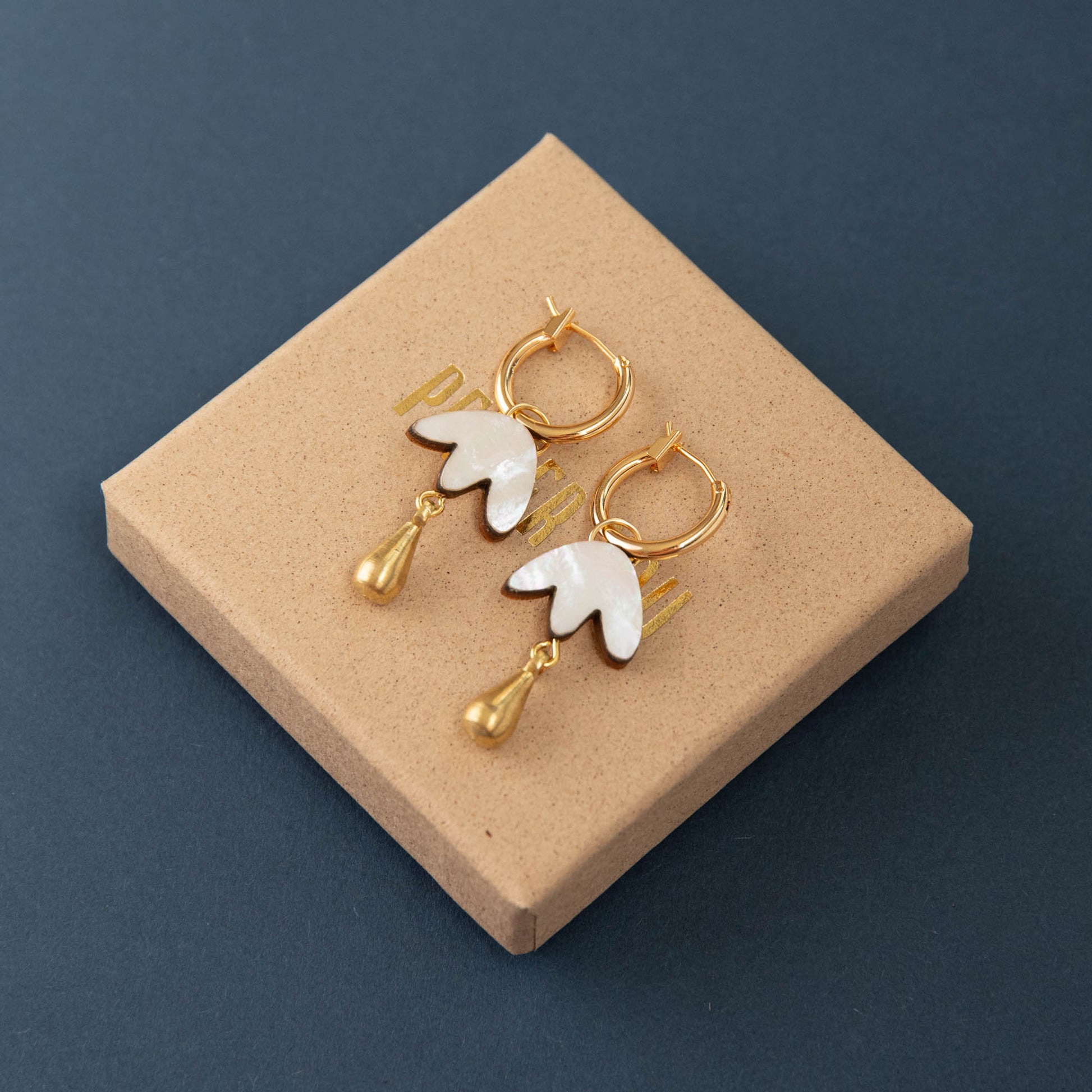 Petal Drop Hoop Earrings