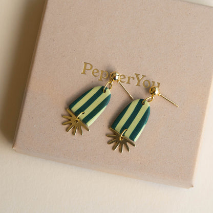 Sunny Stripe Drop Earrings