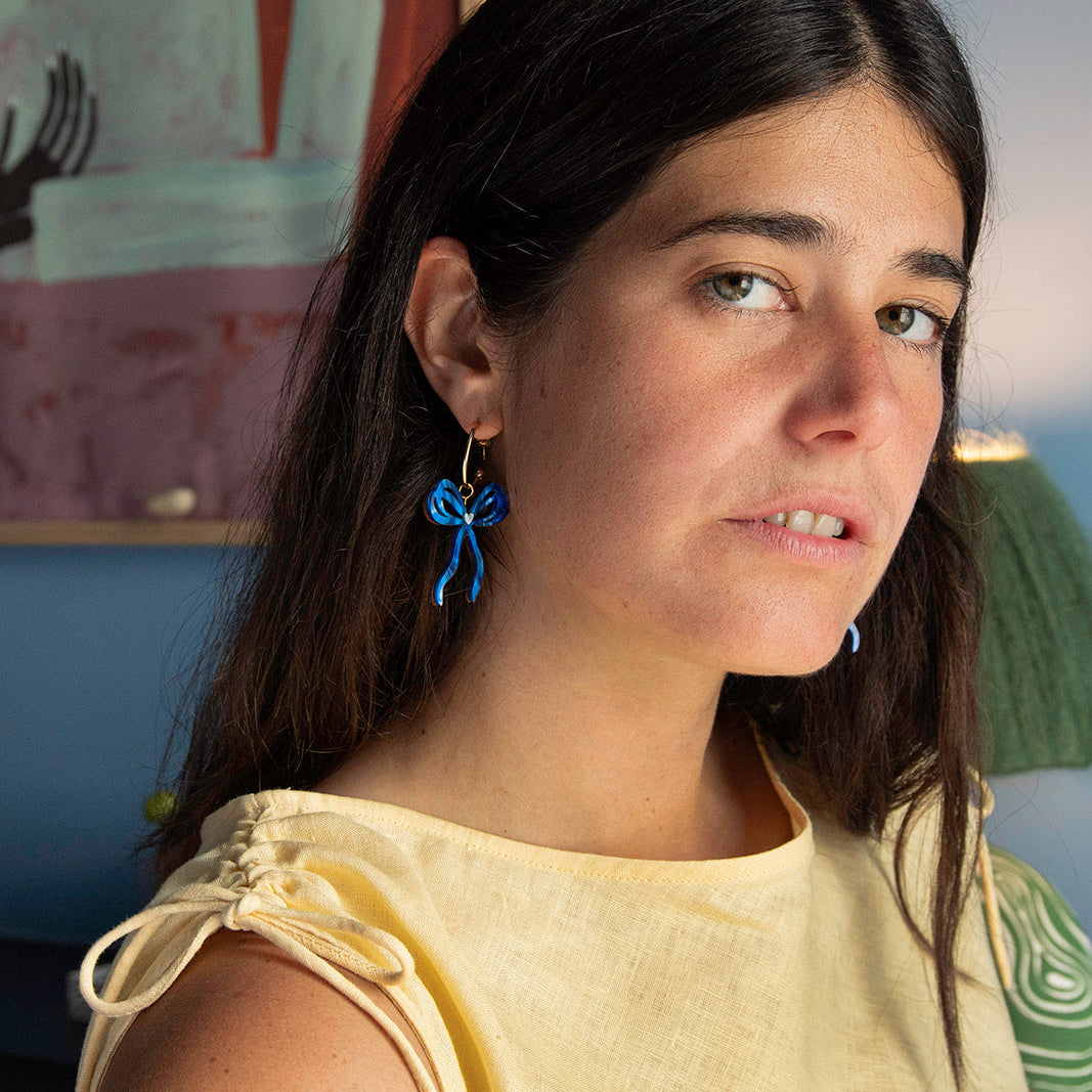 Bow Hoop Earrings