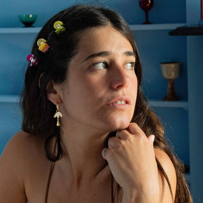 Petal Drop Hoop Earrings