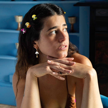 Petal Drop Hoop Earrings