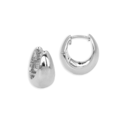 Dome Hoop Earrings - Recycled Sterling Silver
