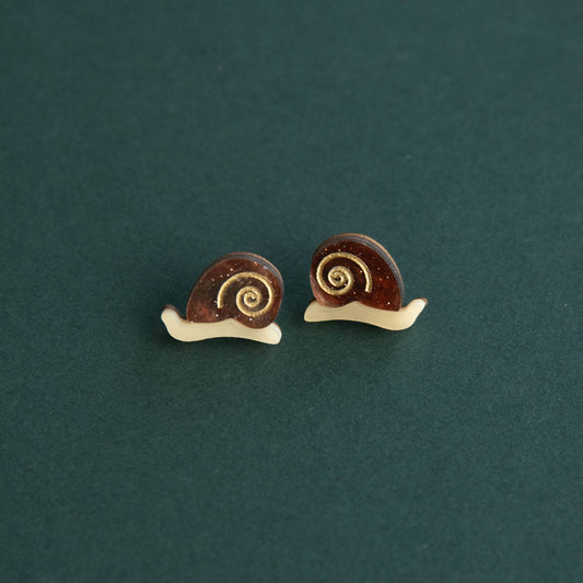 Garden Snail Stud Earrings