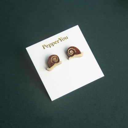 Garden Snail Stud Earrings