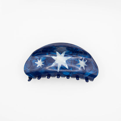Hand Drawn Star Medium Hair Claw Clip