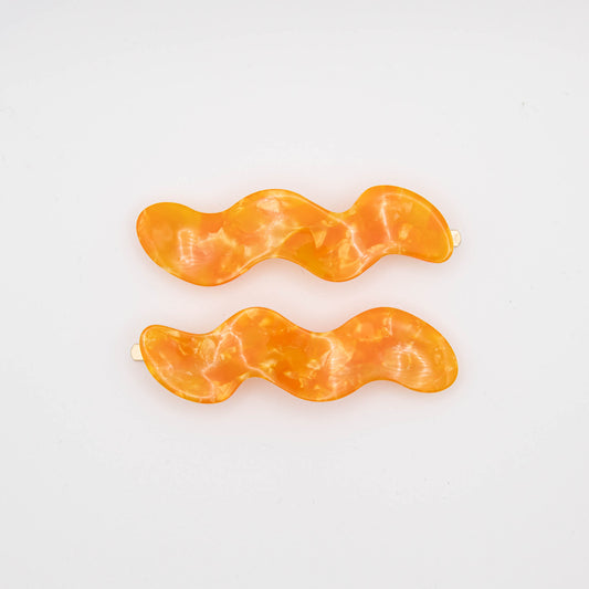 Tangerine Hair Slides - Set of 2