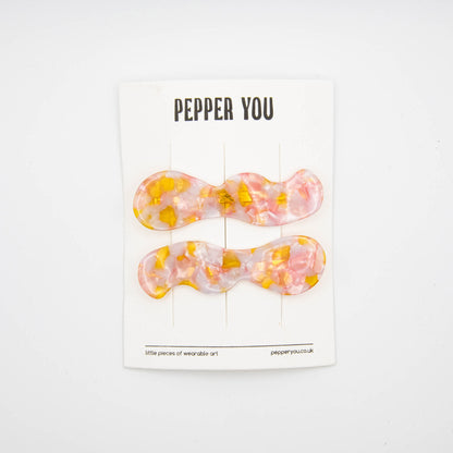 Speckle Hair Slides - Set of 2