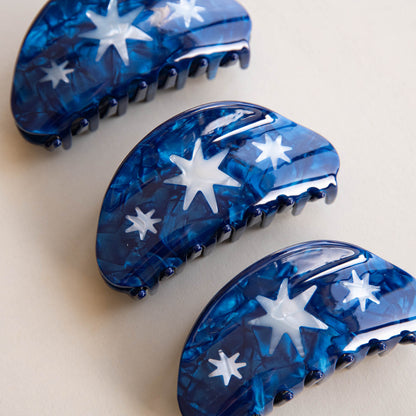 Hand Drawn Star Medium Hair Claw Clip