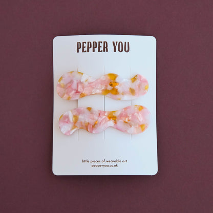 Speckle Hair Slides - Set of 2