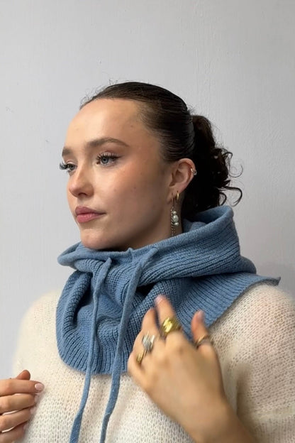 Rikke Balaclava Snood in Dusty Blue