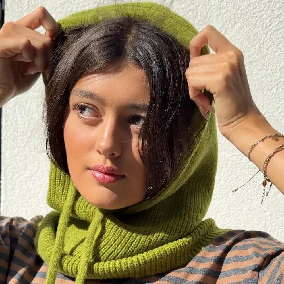 Rikke Balaclava Snood in Lime