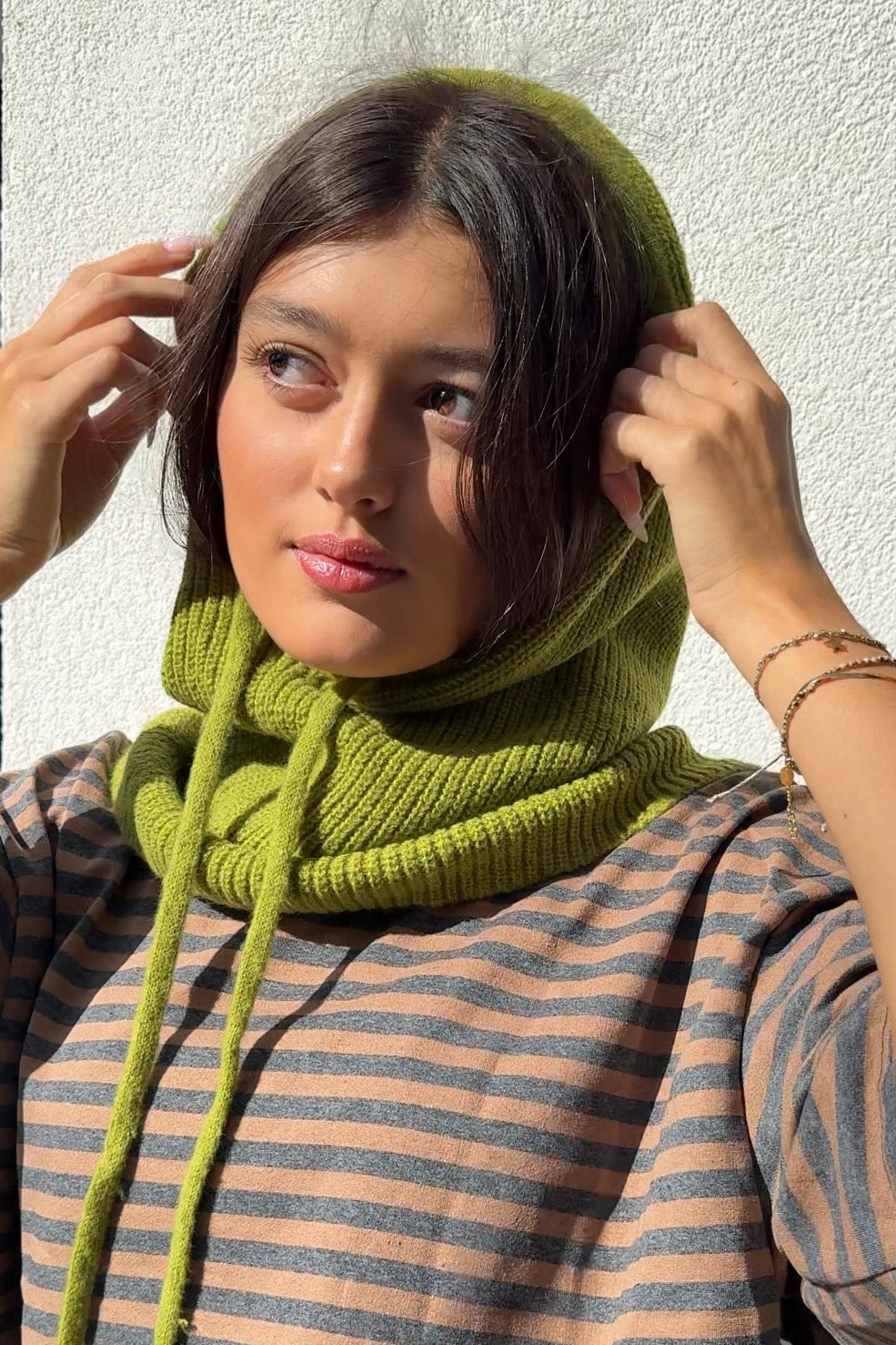 Rikke Balaclava Snood in Lime