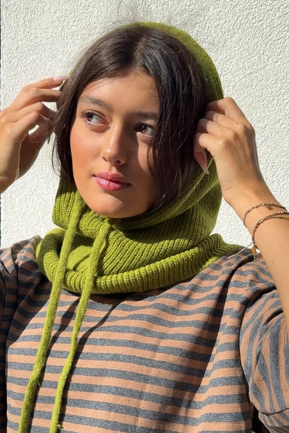 Rikke Balaclava Snood in Lime