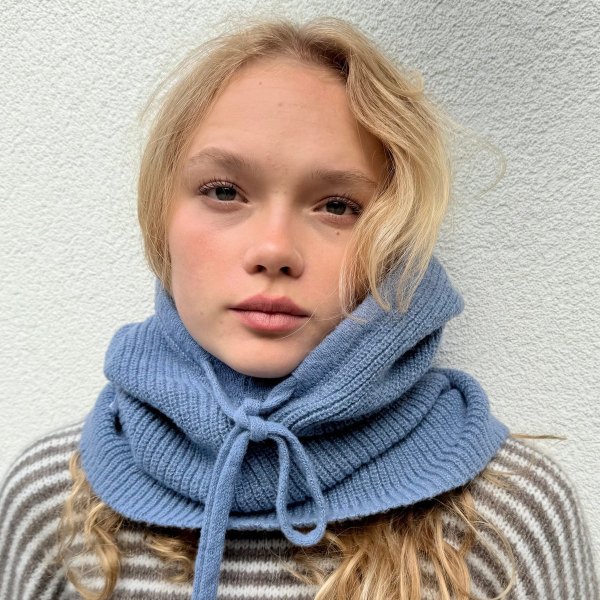 Rikke Balaclava Snood in Dusty Blue
