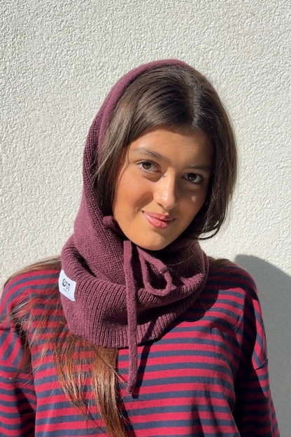 Rikke Balaclava Snood in Burgundy