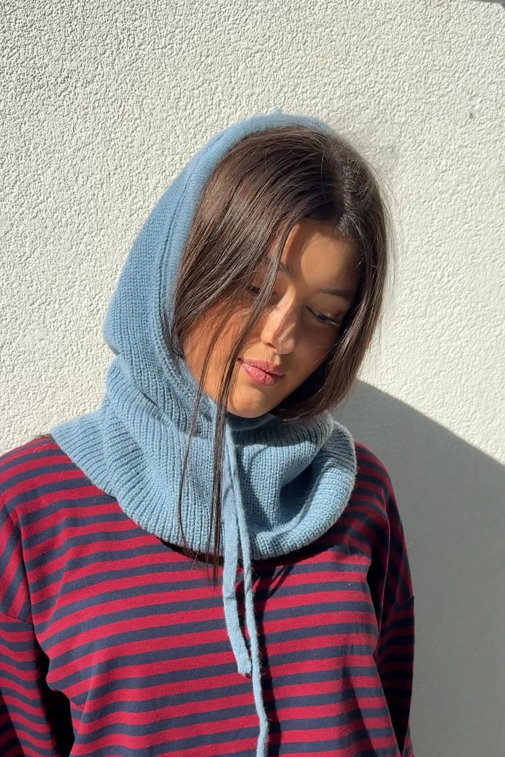 Rikke Balaclava Snood in Dusty Blue