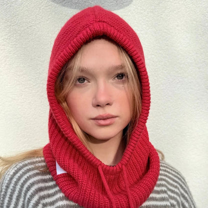 Marie Balaclava Snood in Red