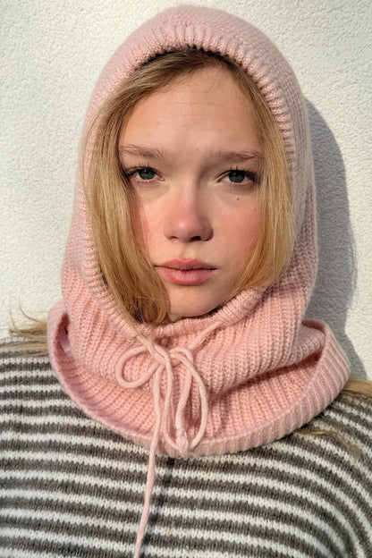 Marie Balaclava Snood in Pink