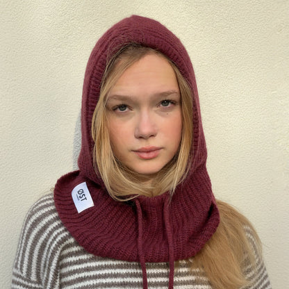 Marie Balaclava Snood in Bordeaux