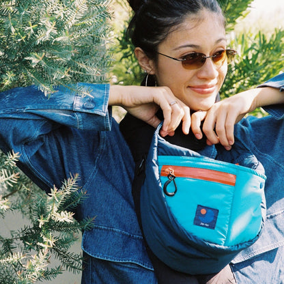 Half Moon Bag - Navy/Blue