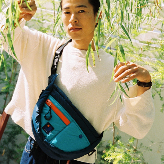 Half Moon Bag - Navy/Blue