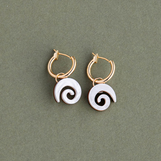 Swirl Gold Hoop Earrings