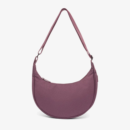 Lua Half Moon Bag Recycled Fabric - Maroon