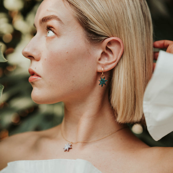 Hand Drawn Star Hoops