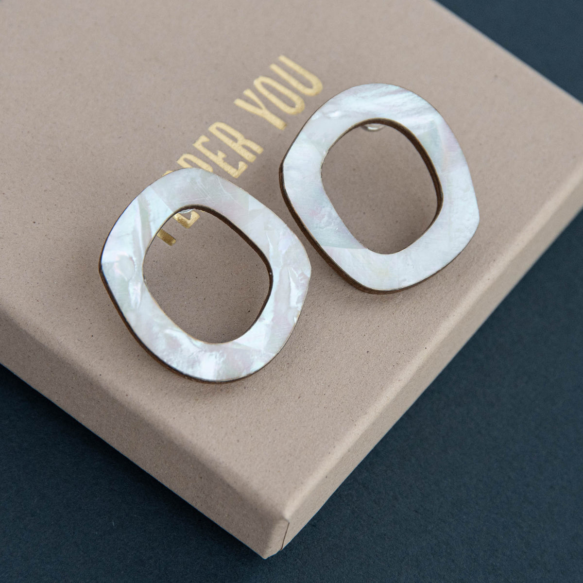 Rounded Form Stud Earrings - Large