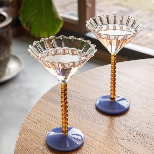 Coupe Perle in Amber - Set of 2 Cocktail Glasses