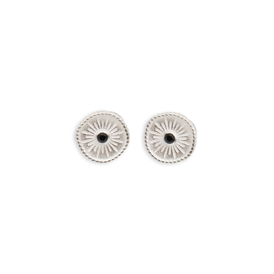 Solar Stud Earrings - Recycled Sterling Silver