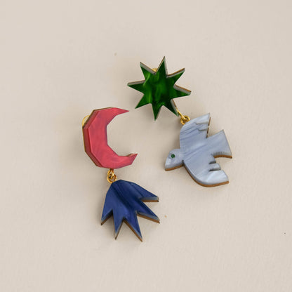 Assembled Story Drop Earrings