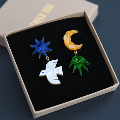 Assembled Story Drop Earrings