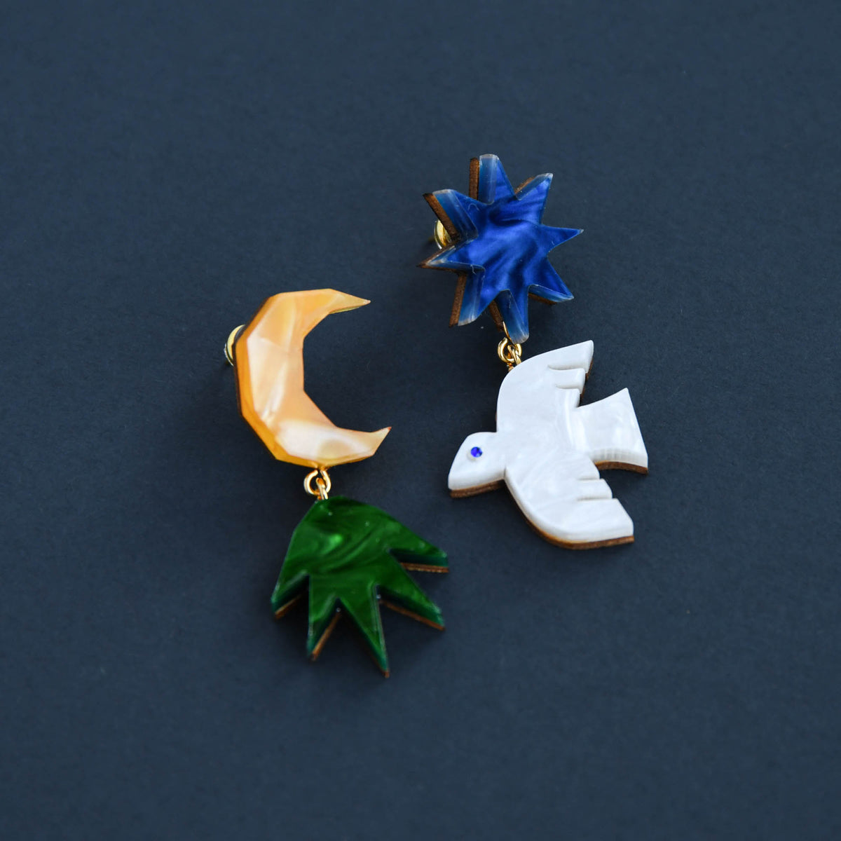 Assembled Story Drop Earrings