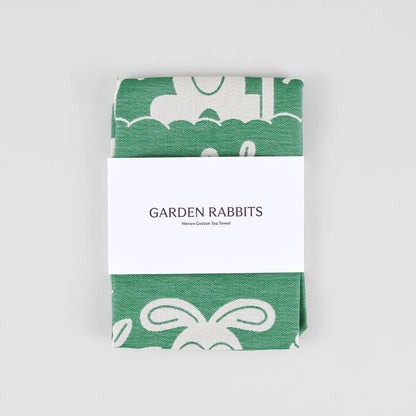 Garden Rabbits Tea Towel