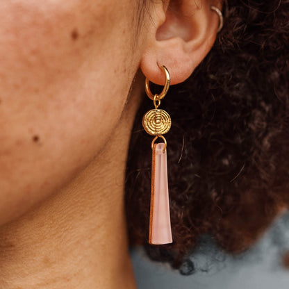 Power Drop Hoop Earrings