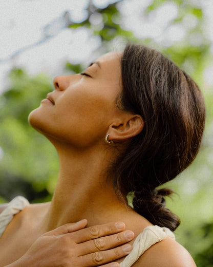 Hammered Square Hoop Earrings - Recycled Sterling Silver