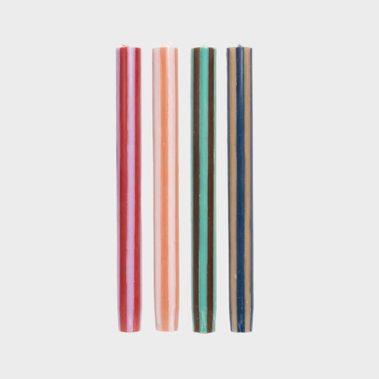 Stripe Dinner Candles: Colours Contrast 4
