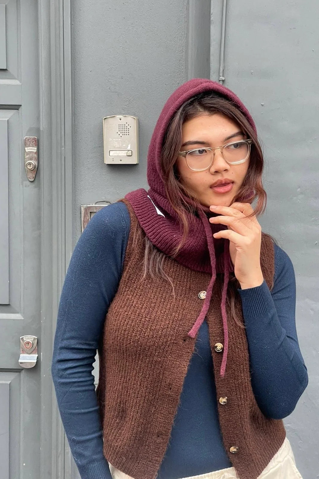 Rikke Balaclava Snood in Burgundy