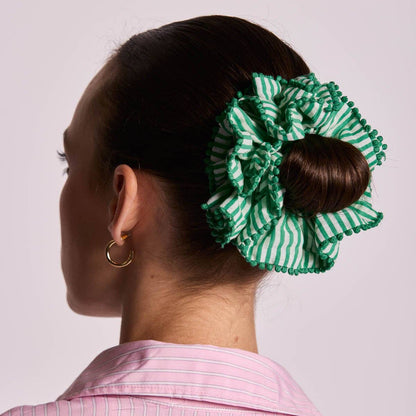 CHOUCHOUS Ruffle - Green Stripes
